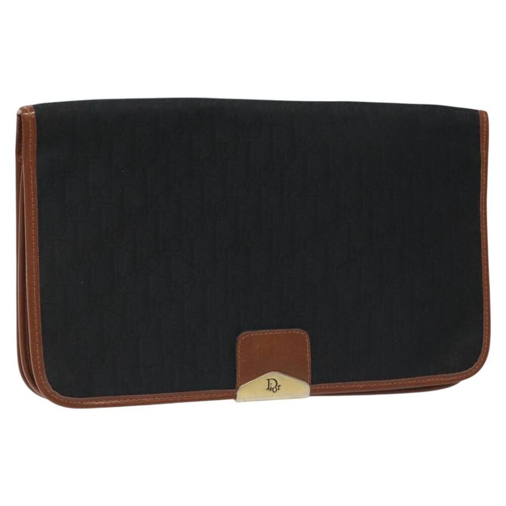 DIOR Trotter Canvas Shoulder Bag Black